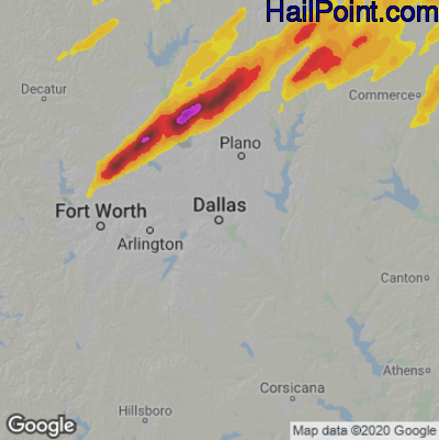 Dallas Hail Map: Interactive Storm Damage Tracker for 2024 - Star Sports