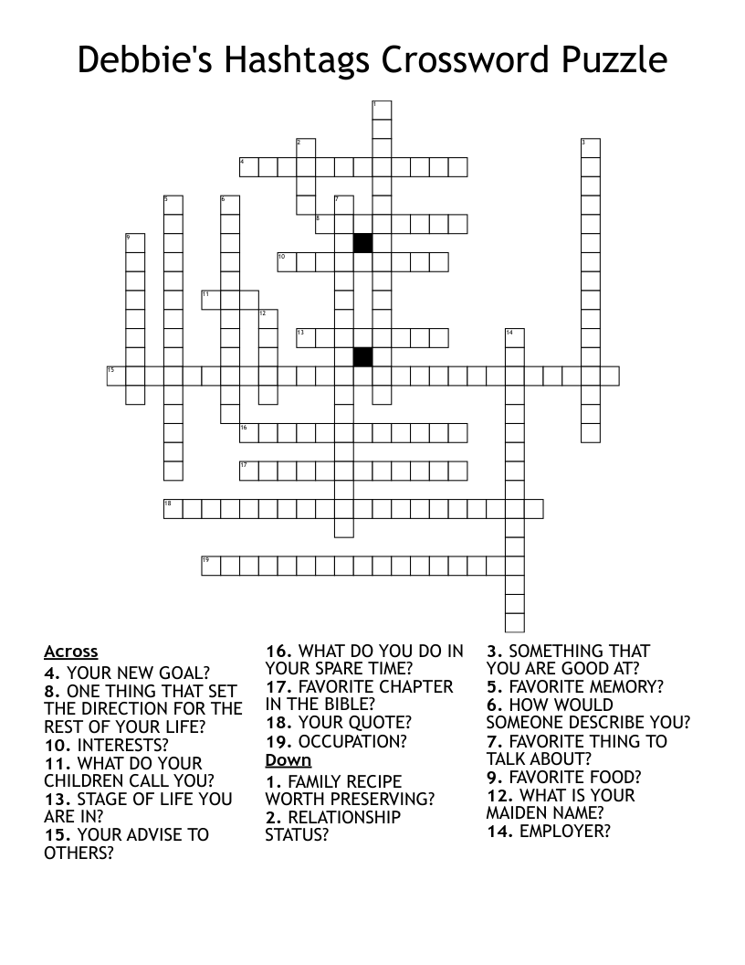 hashtag for an old pic crossword