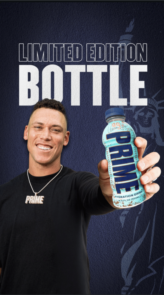 Get the Aaron Judge Prime Hydration Drink - Exclusive Yankees Edition