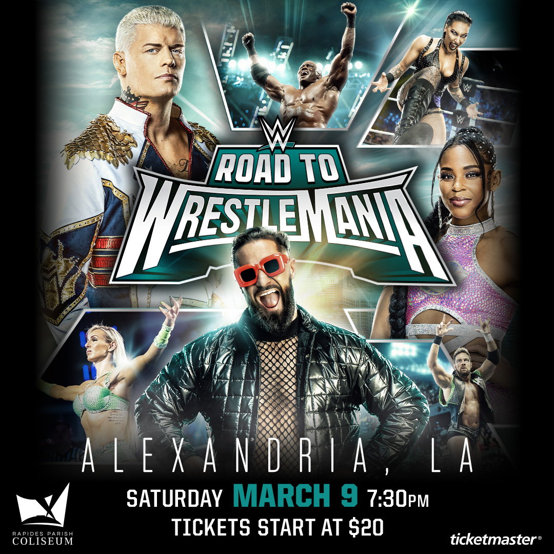 Cheer Your Favorite Stars at WWE Alexandria LA this March 9th