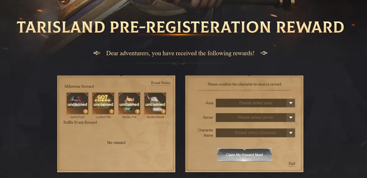 Tarisland Pre Registration Rewards: What You Get and How to Claim Them Right Now!