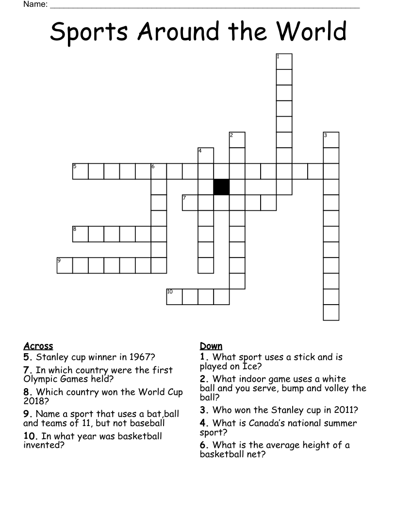 Get the answer to the 2011 Stanley Cup winners with this simple crossword.