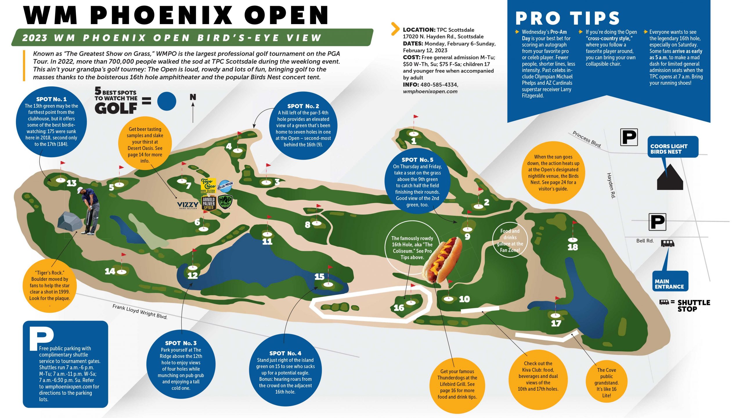 Waste Management Phoenix Open Map: What You Need to Know Before You Go, Where to Eat and Drink?