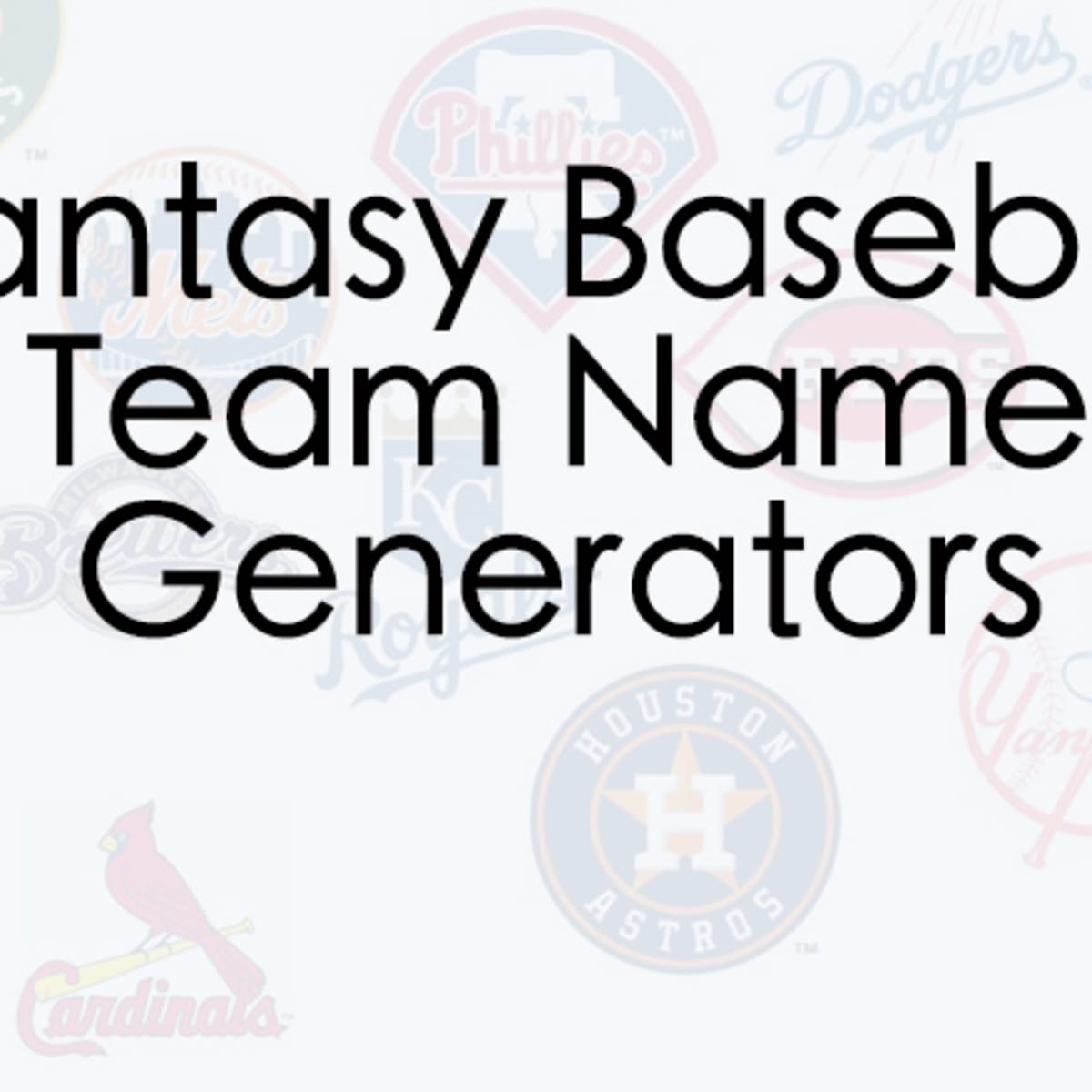 Fantasy Baseball Team Names Generator:  Get Cool and Unique Name Ideas With Just One Click!