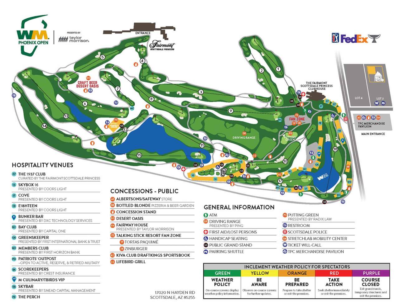 Waste Management Phoenix Open Map: What You Need to Know Before You Go, Where to Eat and Drink?