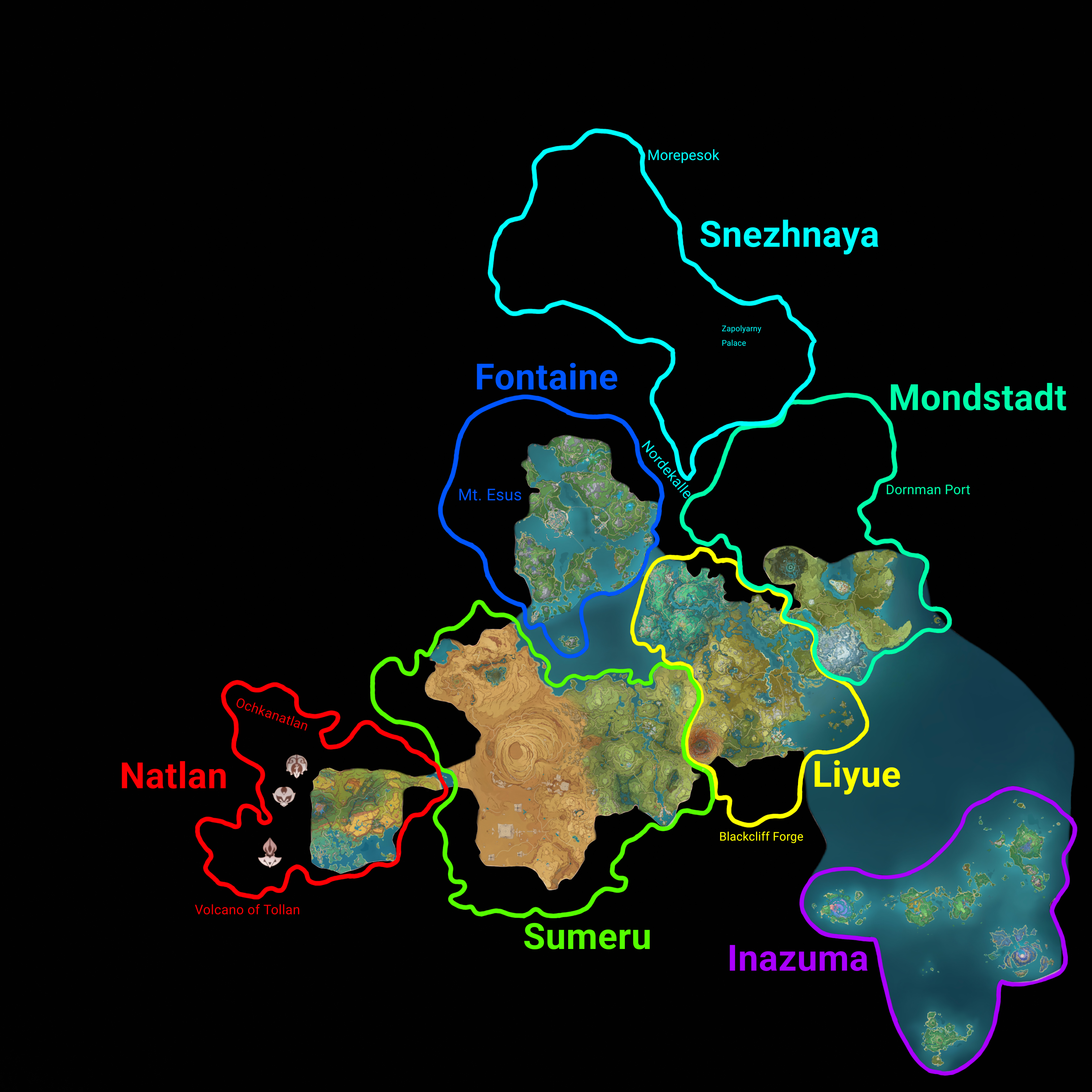 Early Natlan map leaks,See What Gamers are Saying About the terrain! (A gaming discussion)