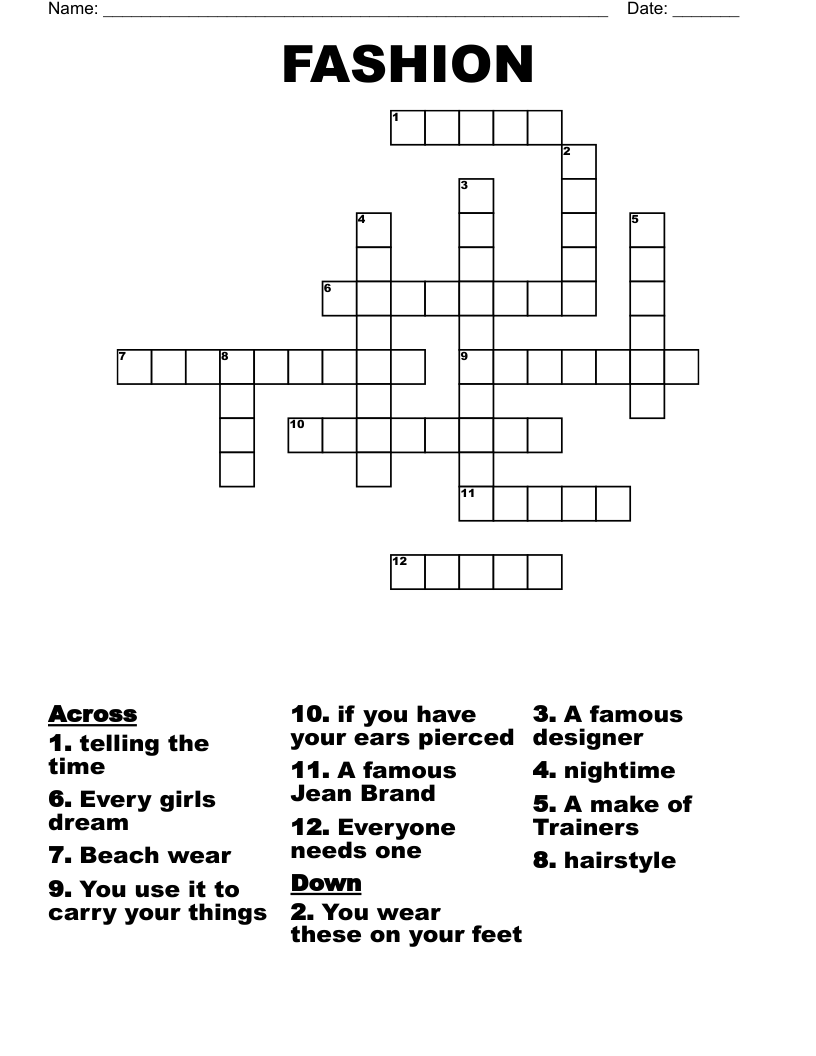 Jean of Fashion Crossword Help: Find the Right Words Now.