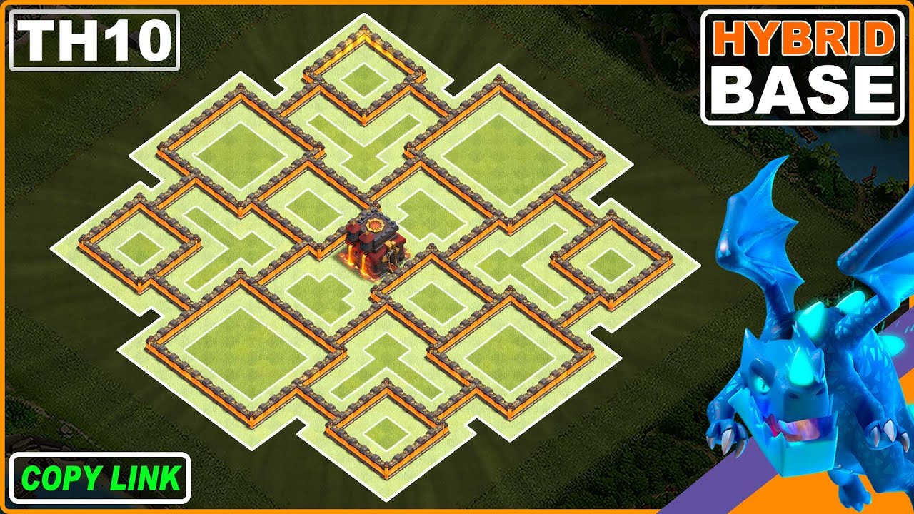 th10 hybrid base: Best Layouts & Easy Guide for Town Hall 10!